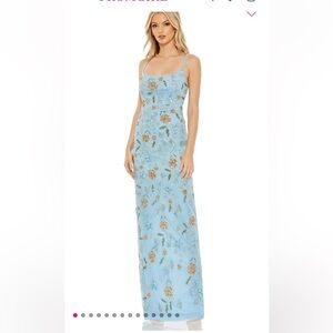 Mac Duggal Flower Hand Beaded Dress